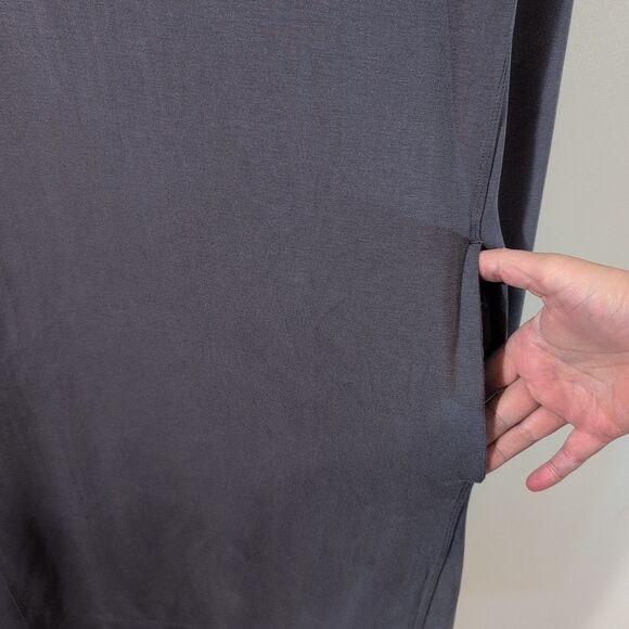 Athleta Seasoft Tank Dress Women’s Size Small Tall Shift Stretch Knit Pockets - Picture 2 of 8
